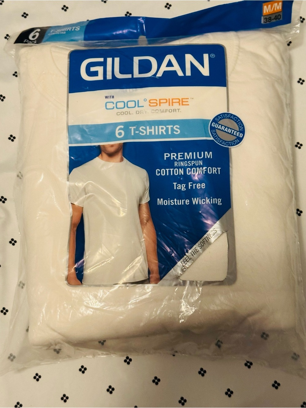 NEW Gildan 6-Pack White Crew Neck T-Shirts